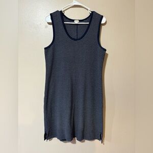 J. Crew Navy and White Striped Dress size small